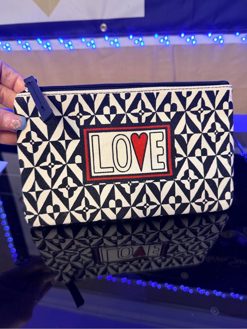 Brighton New Canvas zippered make up canvas bag